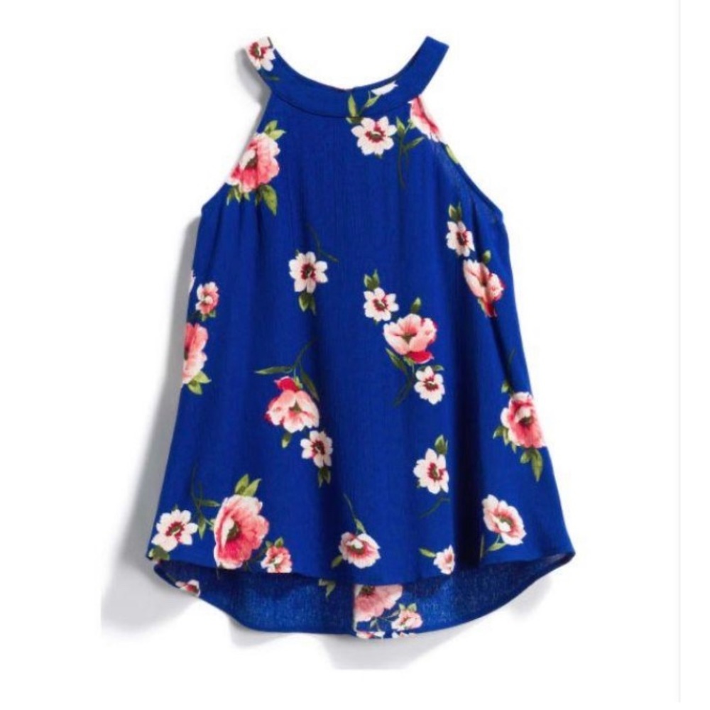 NWOT Papermoon Blue Floral Tank Top